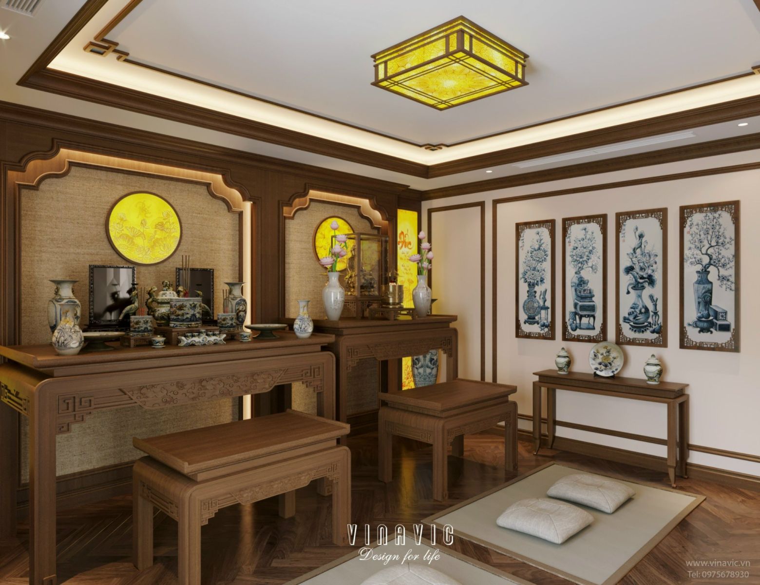 Thiết kế nội thất biệt thự 4 tầng 15m x 10m (CĐT: Mrs Linh- Lào Cai) NT2331