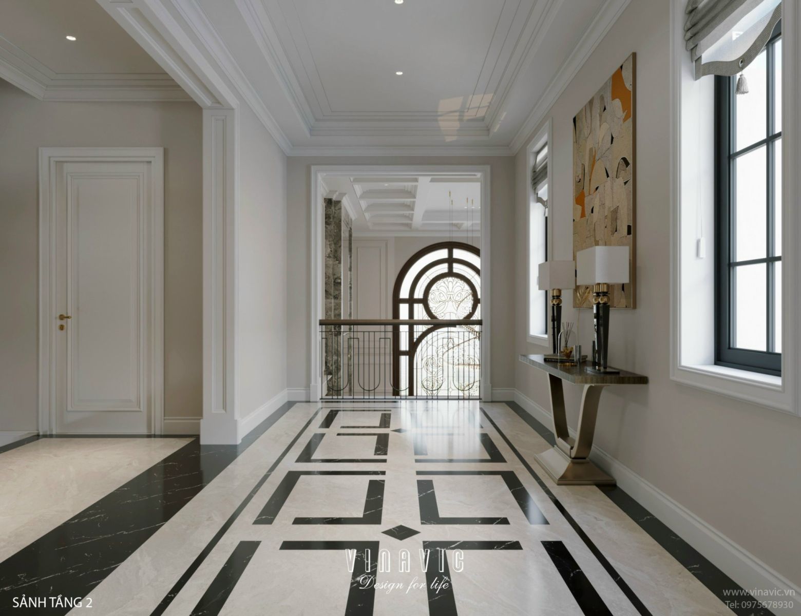 Thiết kế nội thất biệt thự 4 tầng 15m x 10m (CĐT: Mrs Linh- Lào Cai) NT2331