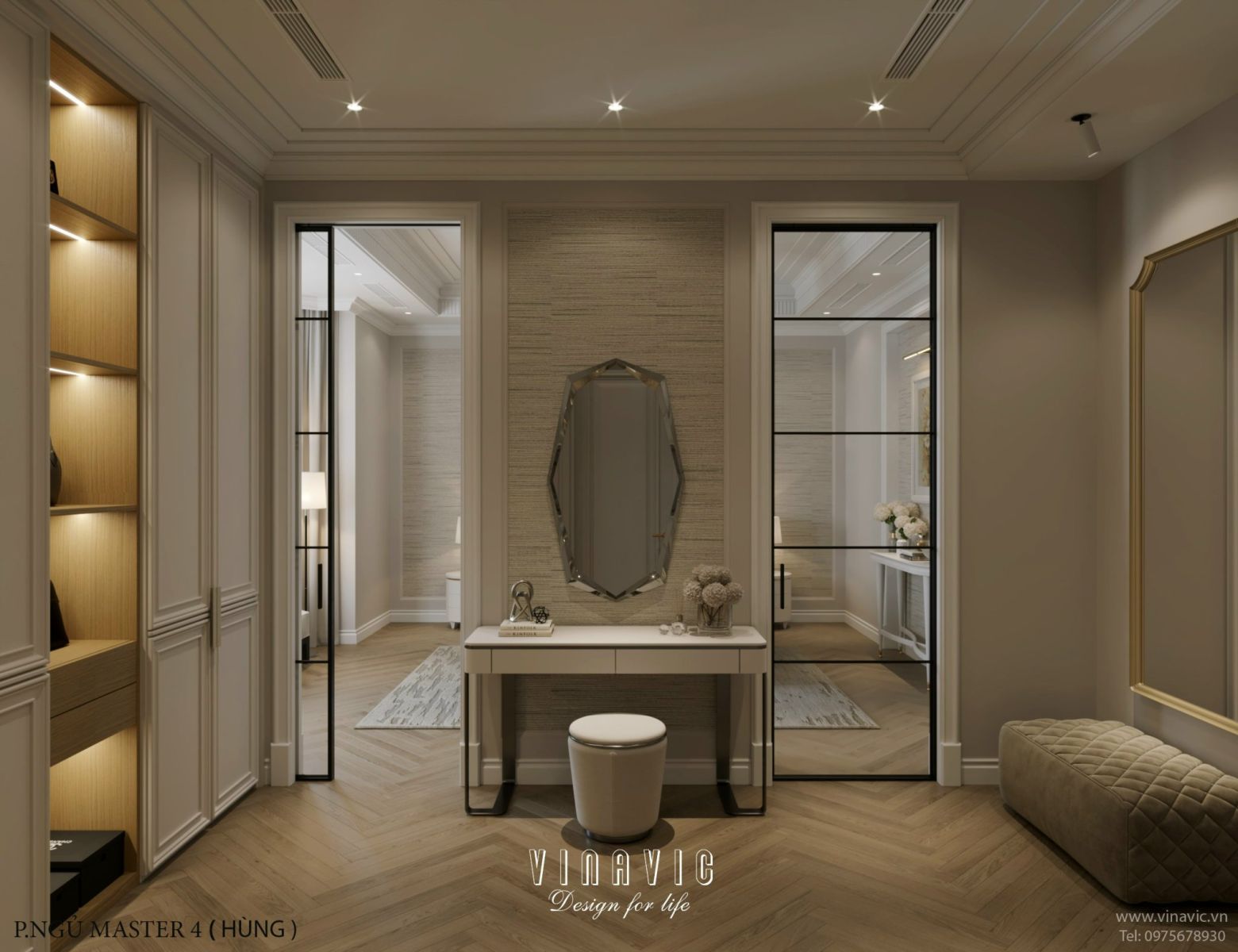 Thiết kế nội thất biệt thự 4 tầng 15m x 10m (CĐT: Mrs Linh- Lào Cai) NT2331