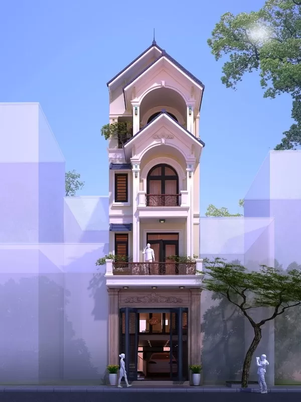 Mẫu nhà đẹp 4 tầng 4x16m đơn giản