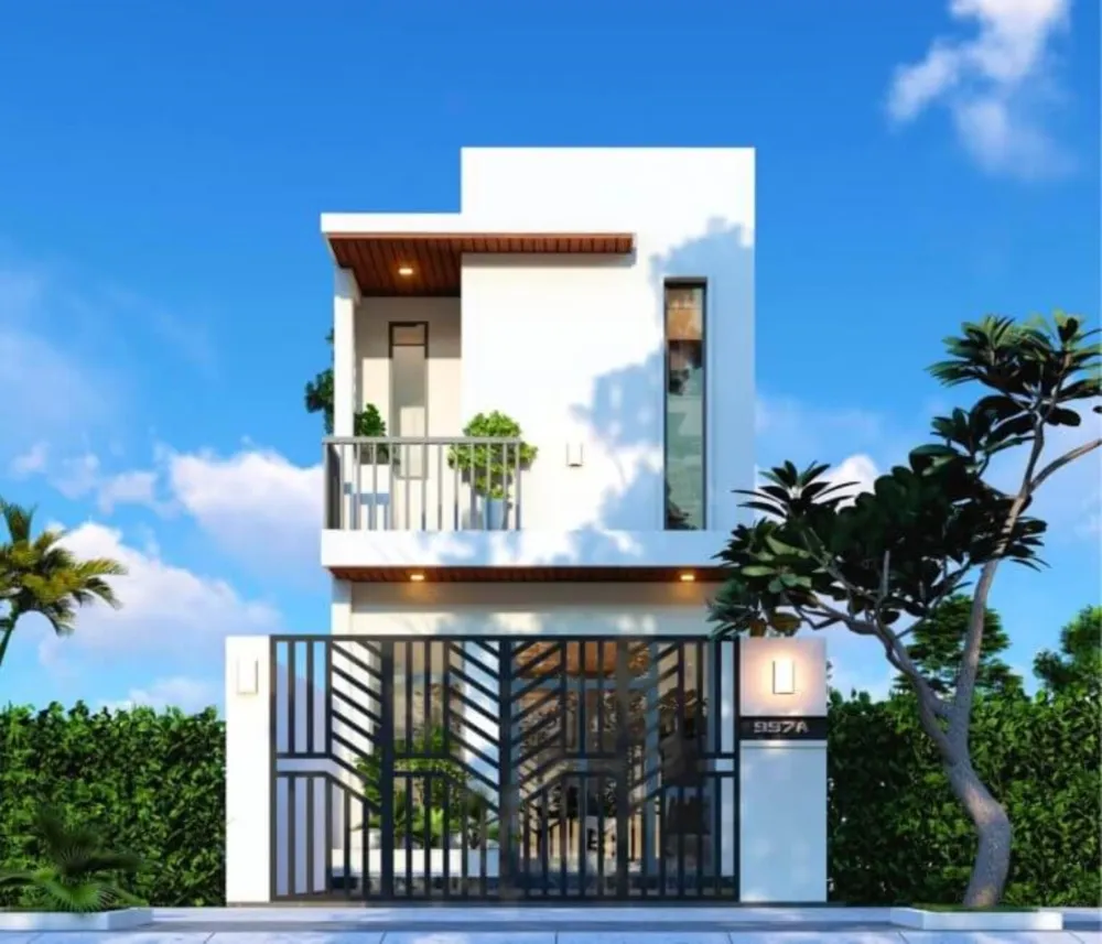 Mẫu nhà 2 tầng mặt tiền 4m sâu 16m hiện đại 