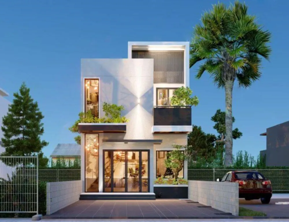 Mẫu nhà 2 tầng mặt tiền 4m x 18m