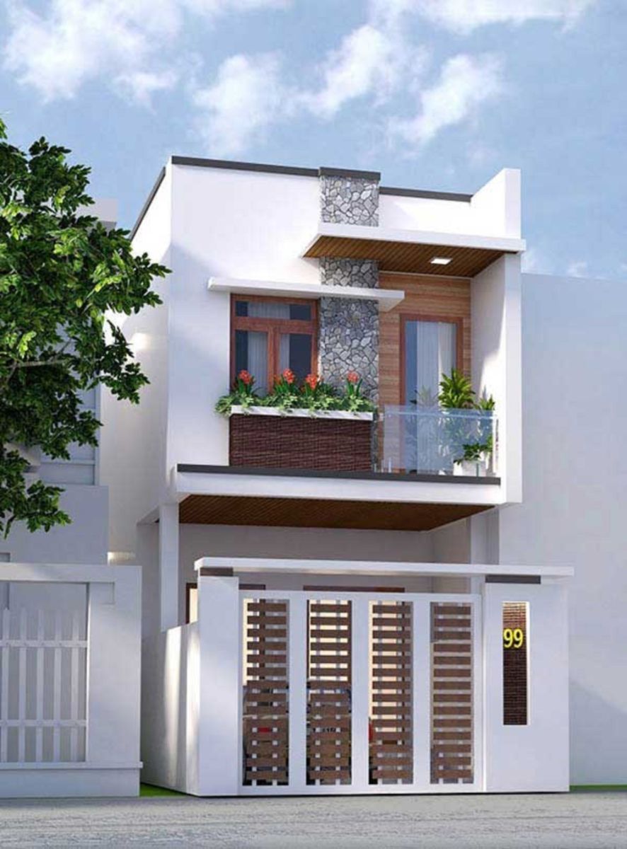 Mẫu nhà 2 tầng 4m x 10m hiện đại