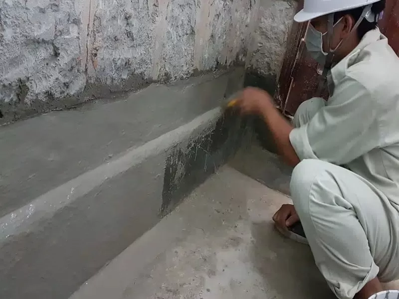 Điều này sẽ giúp ngăn chặn nước thấm qua các vết nứt đó.