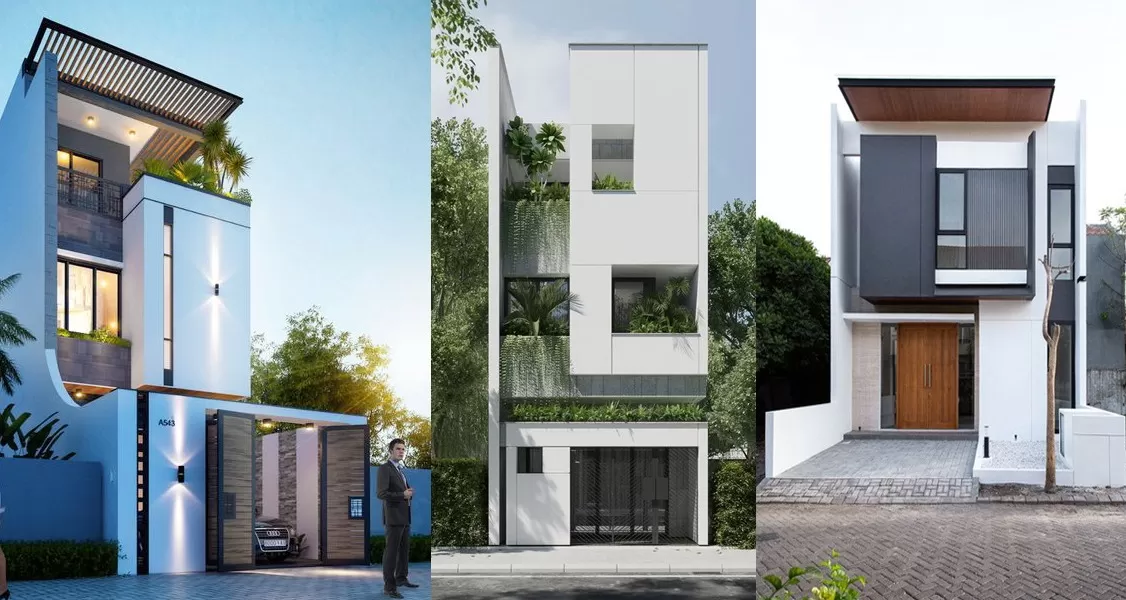 Ý tưởng thiết kế mặt tiền nhà phố không có ban công