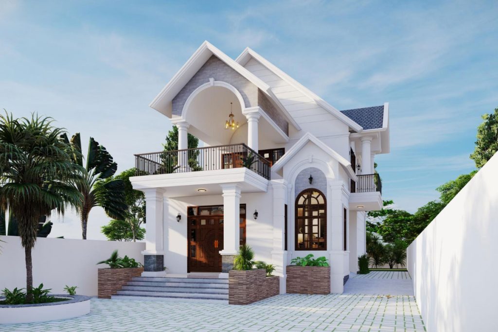 Mái nhà kiểu Thái là độ dốc lớn, giúp tạo sự thông thoáng cho ngôi nhà và giữ ấm vào mùa đông.