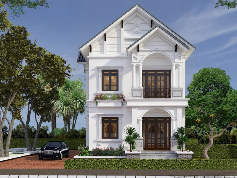 Mẫu biệt thự mini mái thái 2 tầng 7x10m