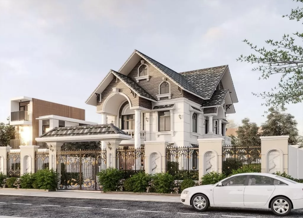Lựa chọn mẫu biệt thự mini 2 tầng mái Thái ngày càng được nhiều người yêu thích