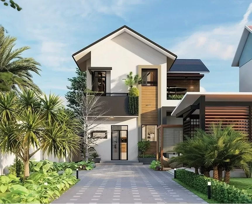 Mẫu biệt thự mini mái thái kiểu resort