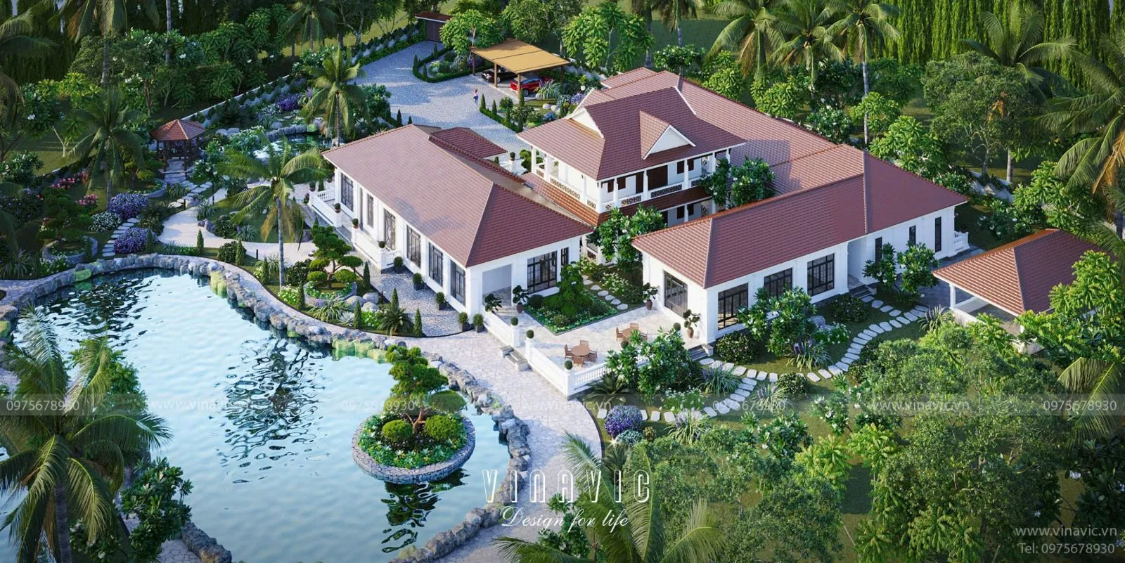 Biệt thự nghỉ dưỡng Resort thiết kế mở gần gũi với thiên nhiên.