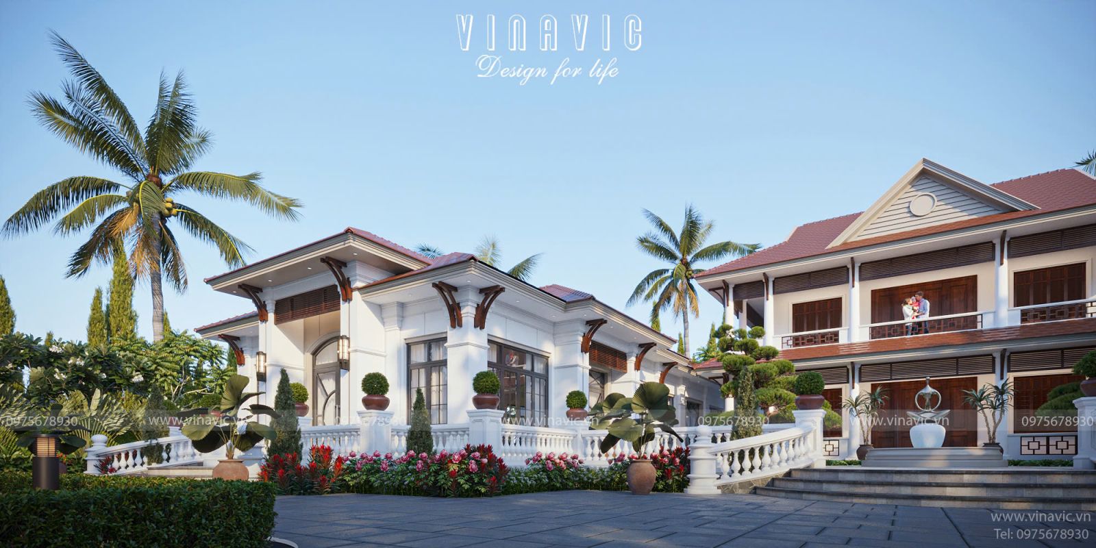 Dự án tổ hợp biệt thự vườn do Kiến trúc Vinavic thực hiện tại Đồng Hới.