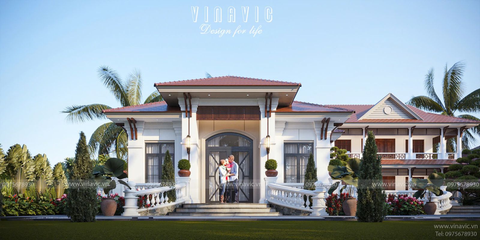 Dự án tổ hợp biệt thự vườn do Kiến trúc Vinavic thực hiện tại Đồng Hới.