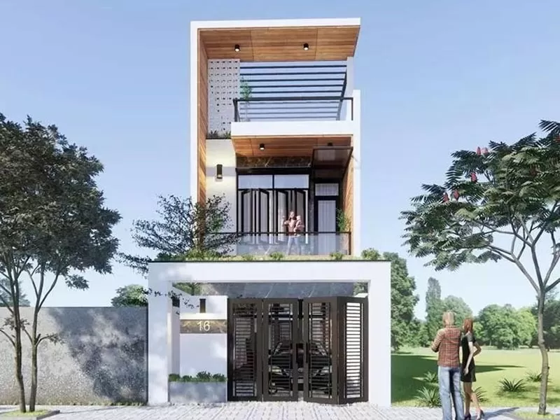 Mẫu thiết kế nhà ống 2 tầng đẹp 4x15m