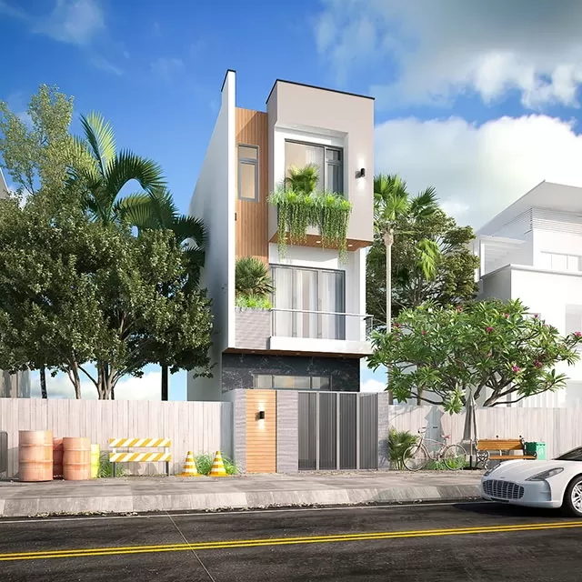 Mẫu nhà đẹp 3 tầng 4m theo phong cách hiện đại