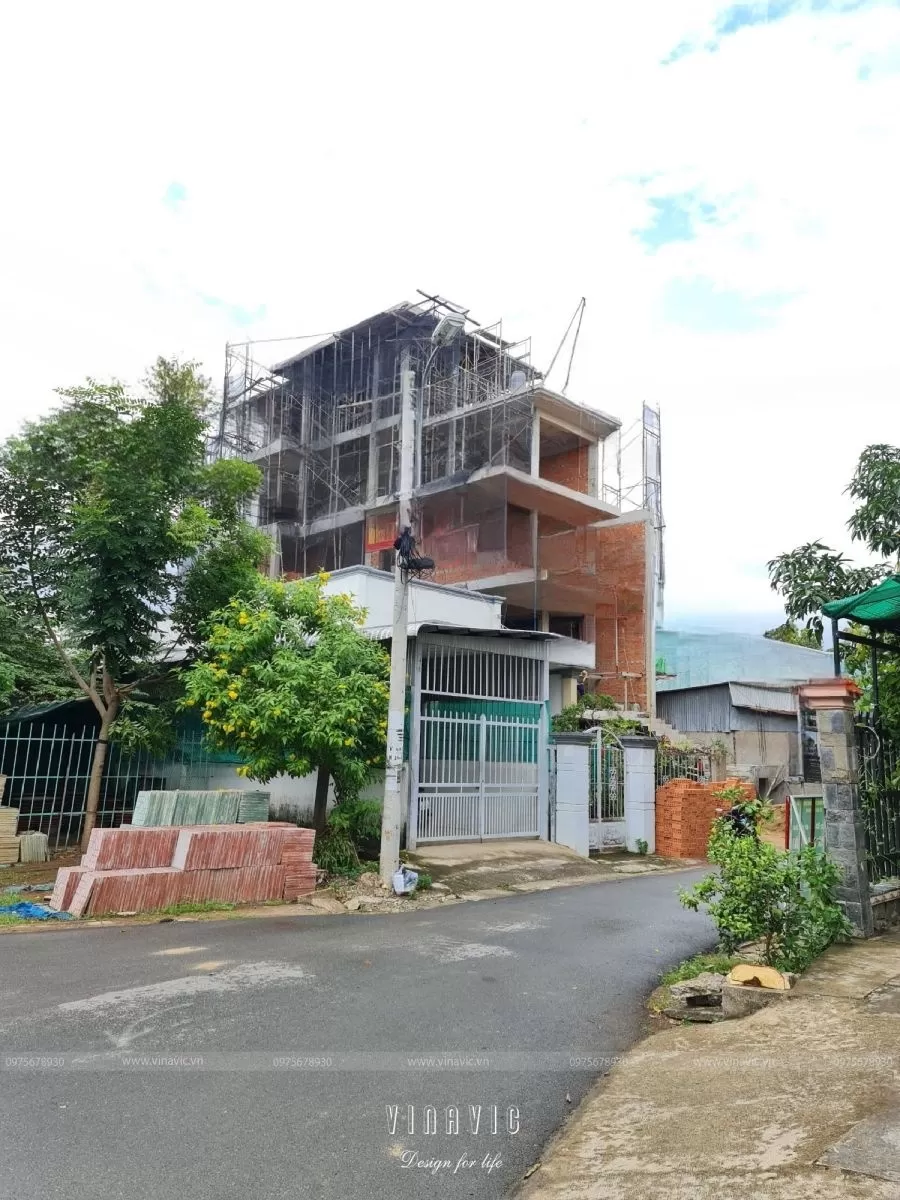 Hình ảnh thi công biệt thự phố của Vinavic tại HCM