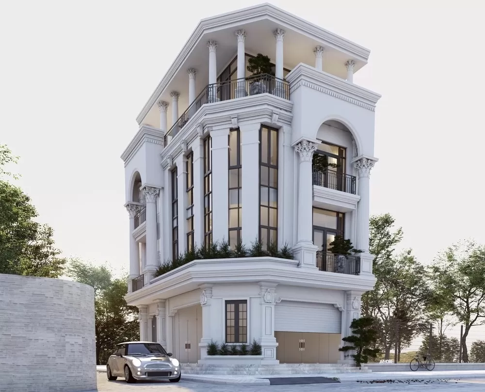 Thiết kế nhà phố 2 mặt tiền 6x20m kinh doanh sầm uất