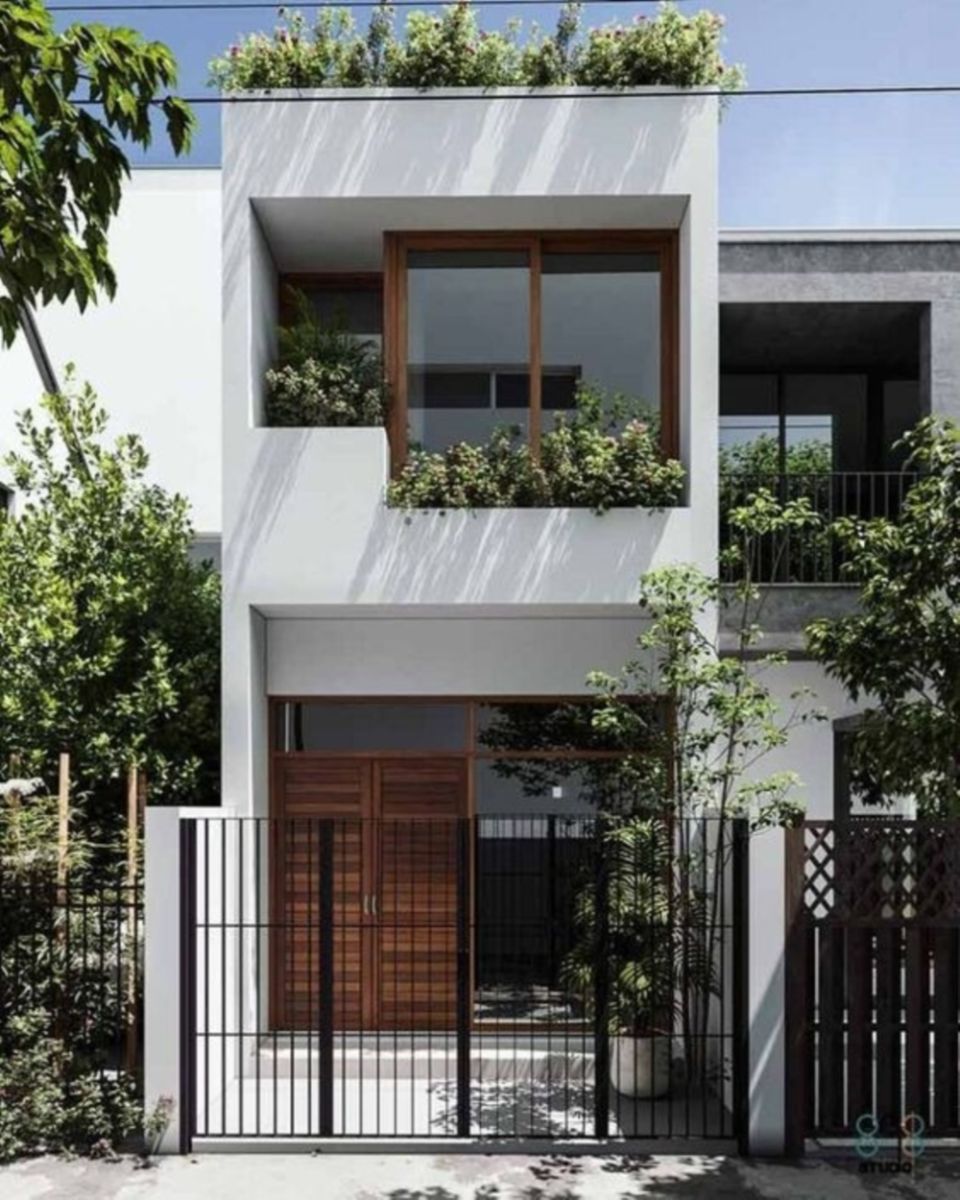 Mẫu nhà 6x20m mái bằng