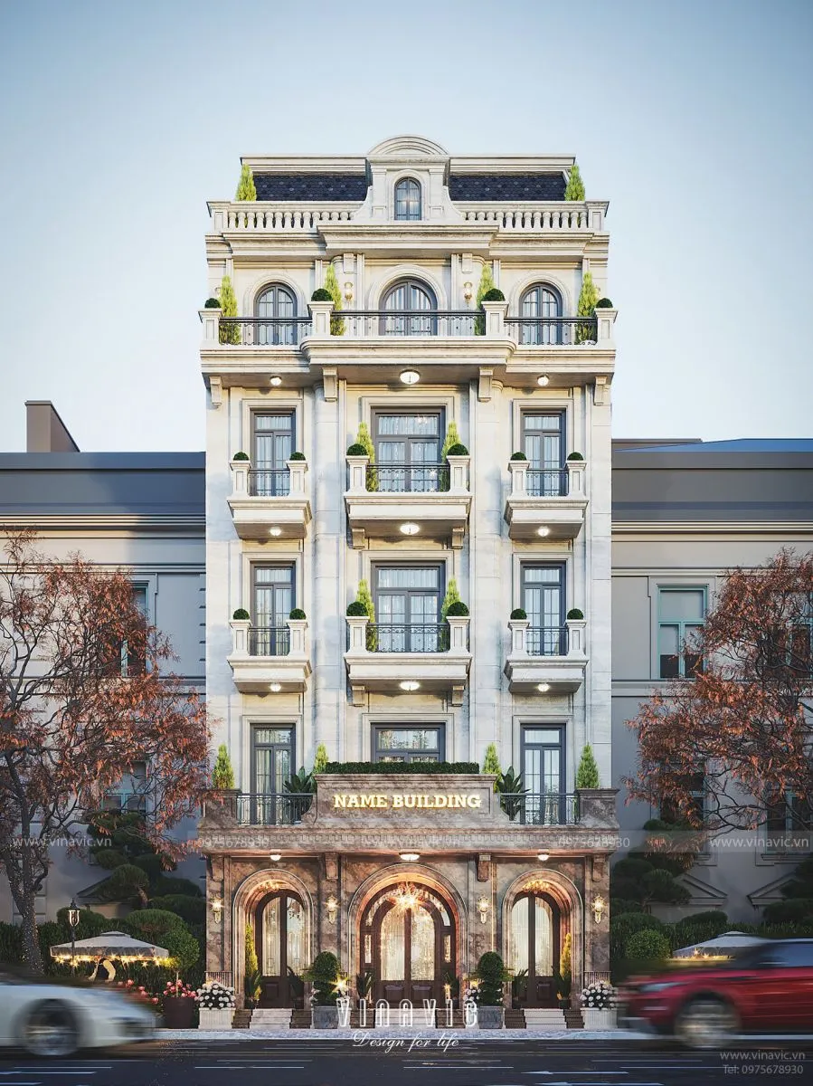 Nhà phố Tân cổ điển 5 phòng ngủ sang trọng, tiện nghi