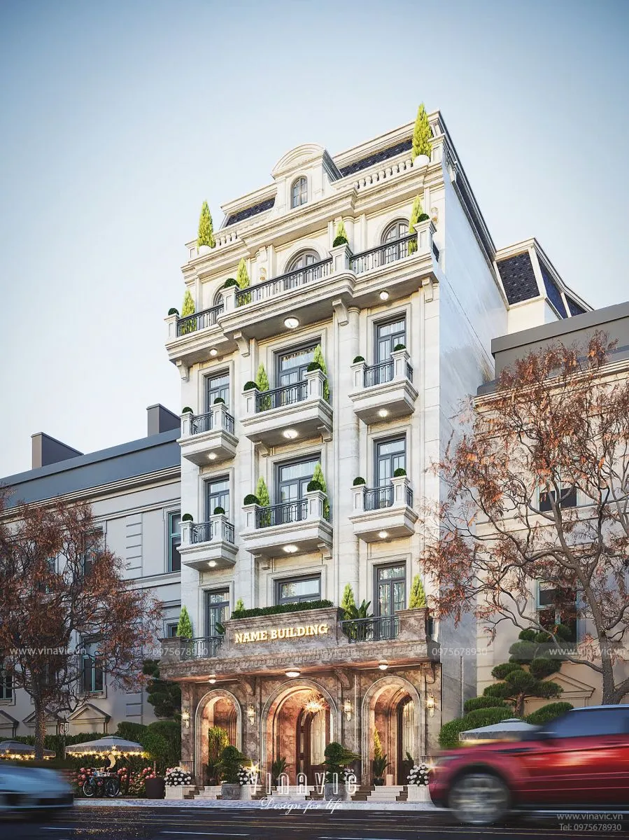 Nhà 5 tầng tân cổ điển