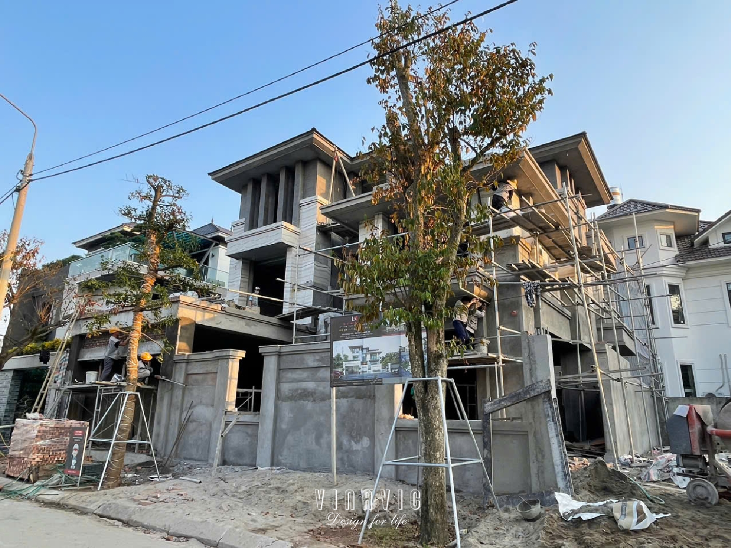 Thi công biệt thự 3 tầng hiện đại 255m2 (CĐT:Mr Huy- Hưng Yên) TCBT2241