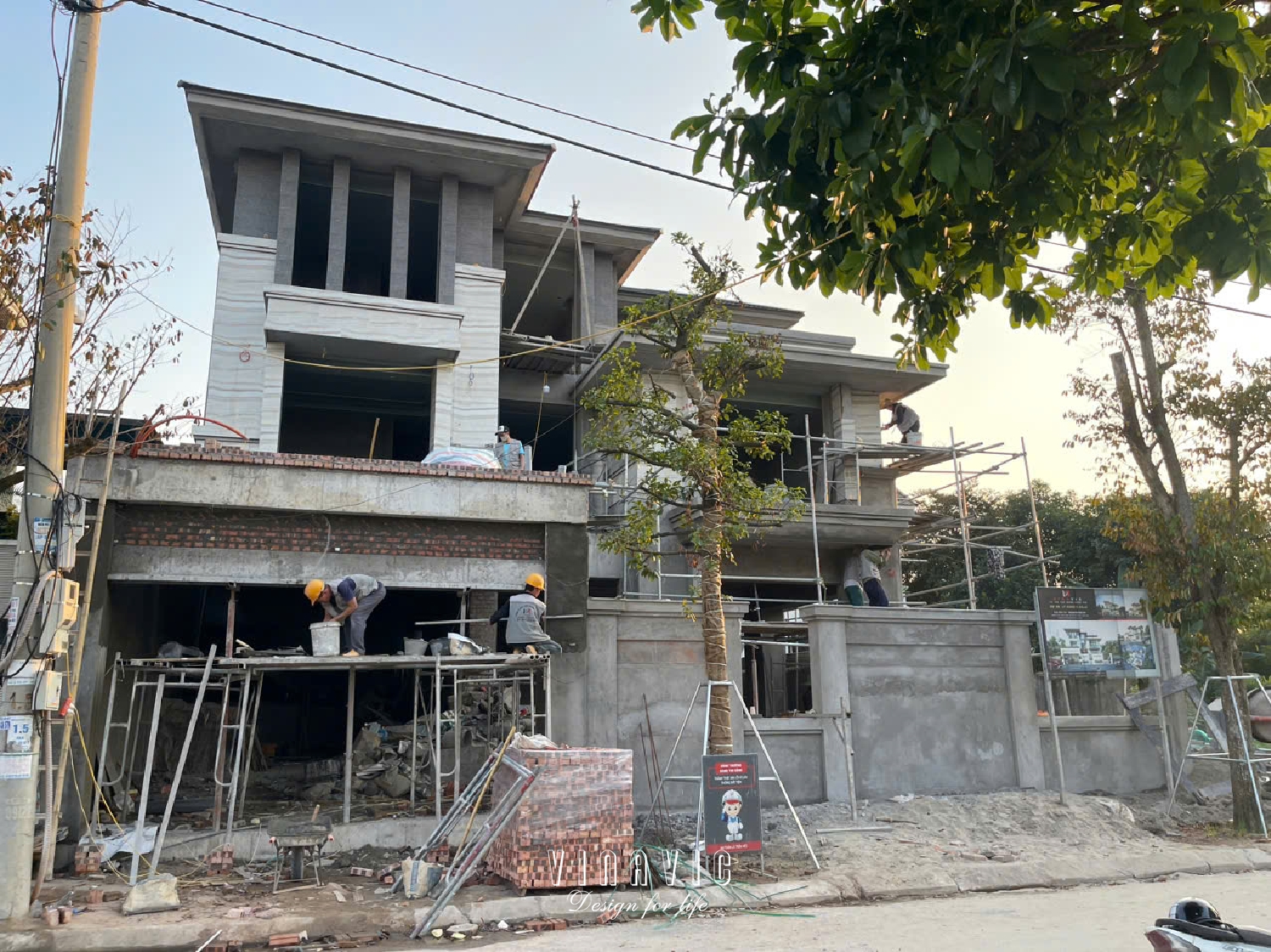 Thi công biệt thự 3 tầng hiện đại 255m2 (CĐT:Mr Huy- Hưng Yên) TCBT2241