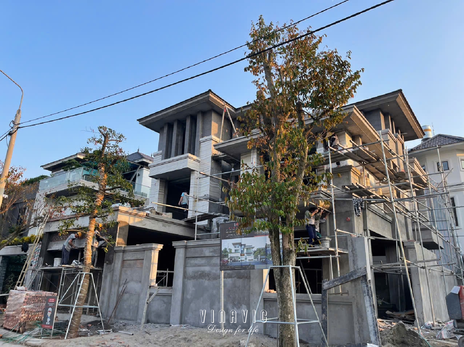 Thi công biệt thự 3 tầng hiện đại 255m2 (CĐT:Mr Huy- Hưng Yên) TCBT2241