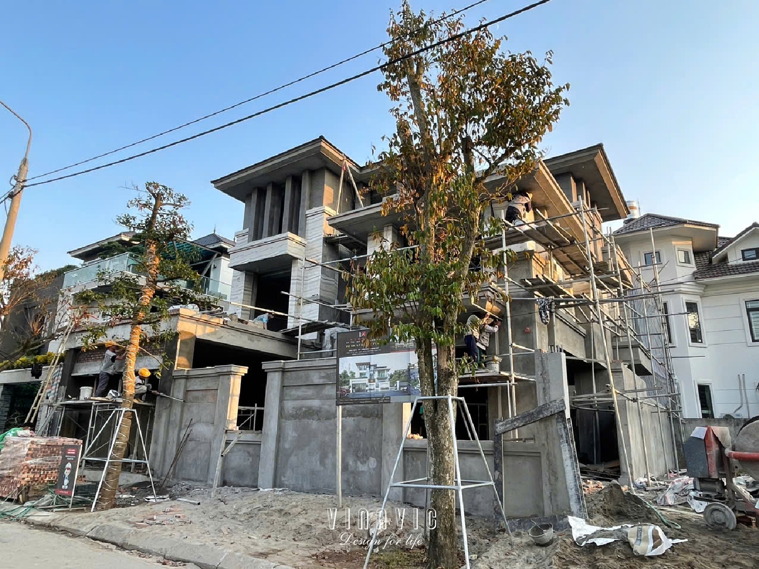 Thi công biệt thự 3 tầng hiện đại 255m2 (CĐT:Mr Huy- Hưng Yên) TCBT2241