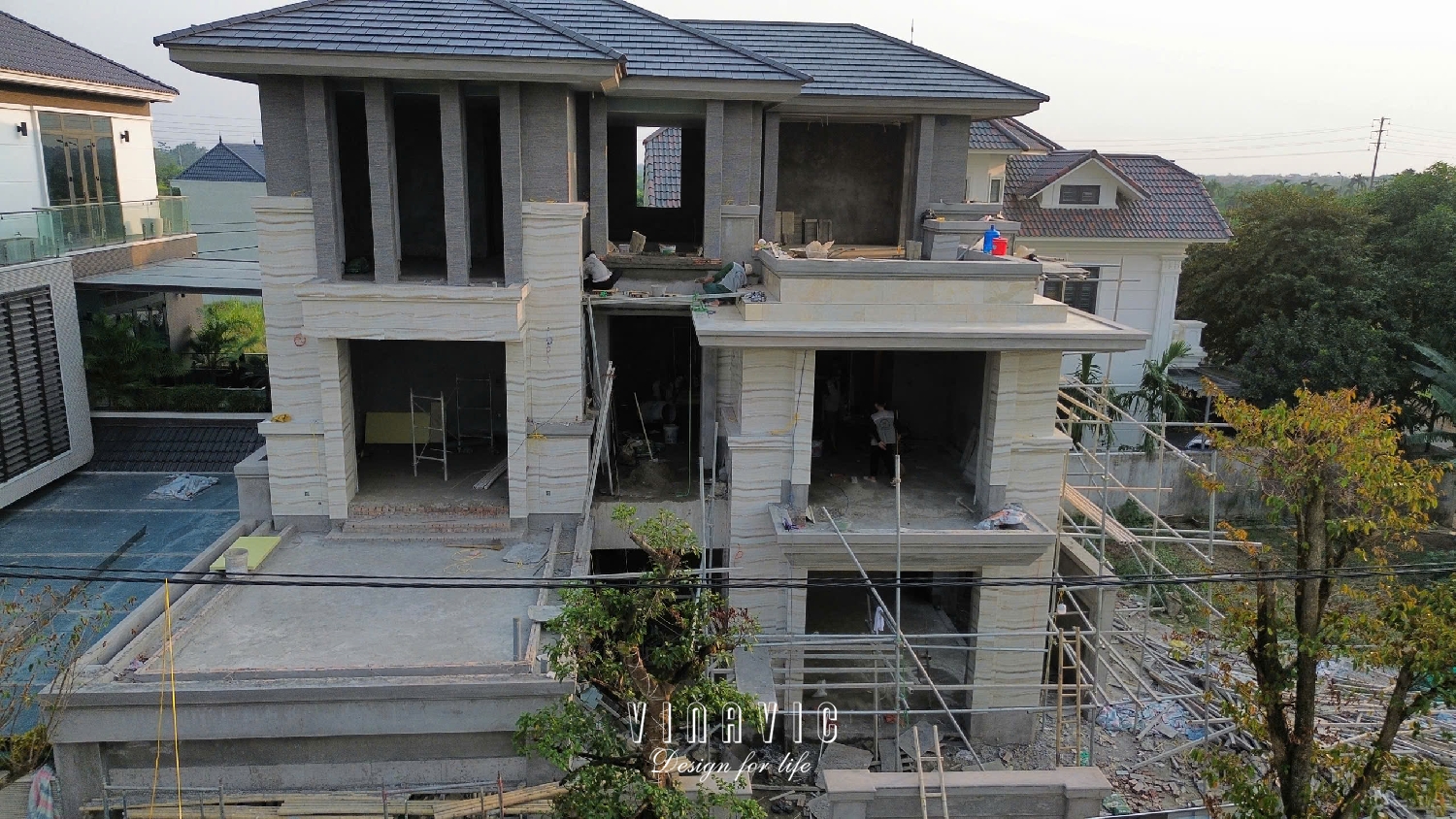 Thi công biệt thự 3 tầng hiện đại 255m2 (CĐT:Mr Huy- Hưng Yên) TCBT2241