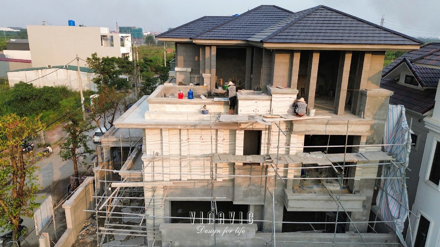 Thi công biệt thự 3 tầng hiện đại 255m2 (CĐT:Mr Huy- Hưng Yên) TCBT2241