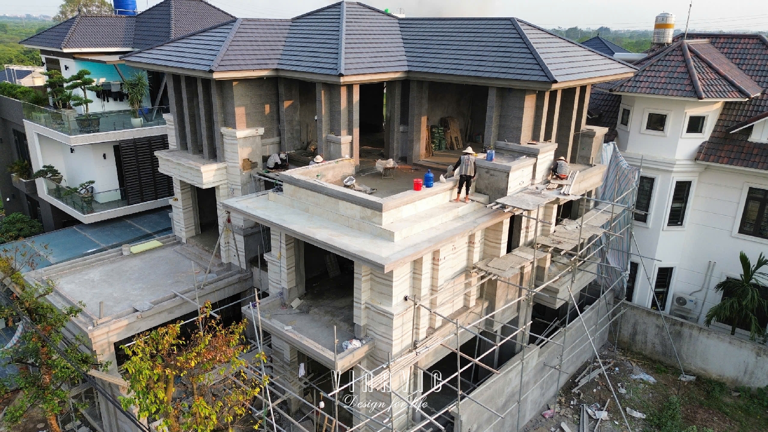 Thi công biệt thự 3 tầng hiện đại 255m2 (CĐT:Mr Huy- Hưng Yên) TCBT2241