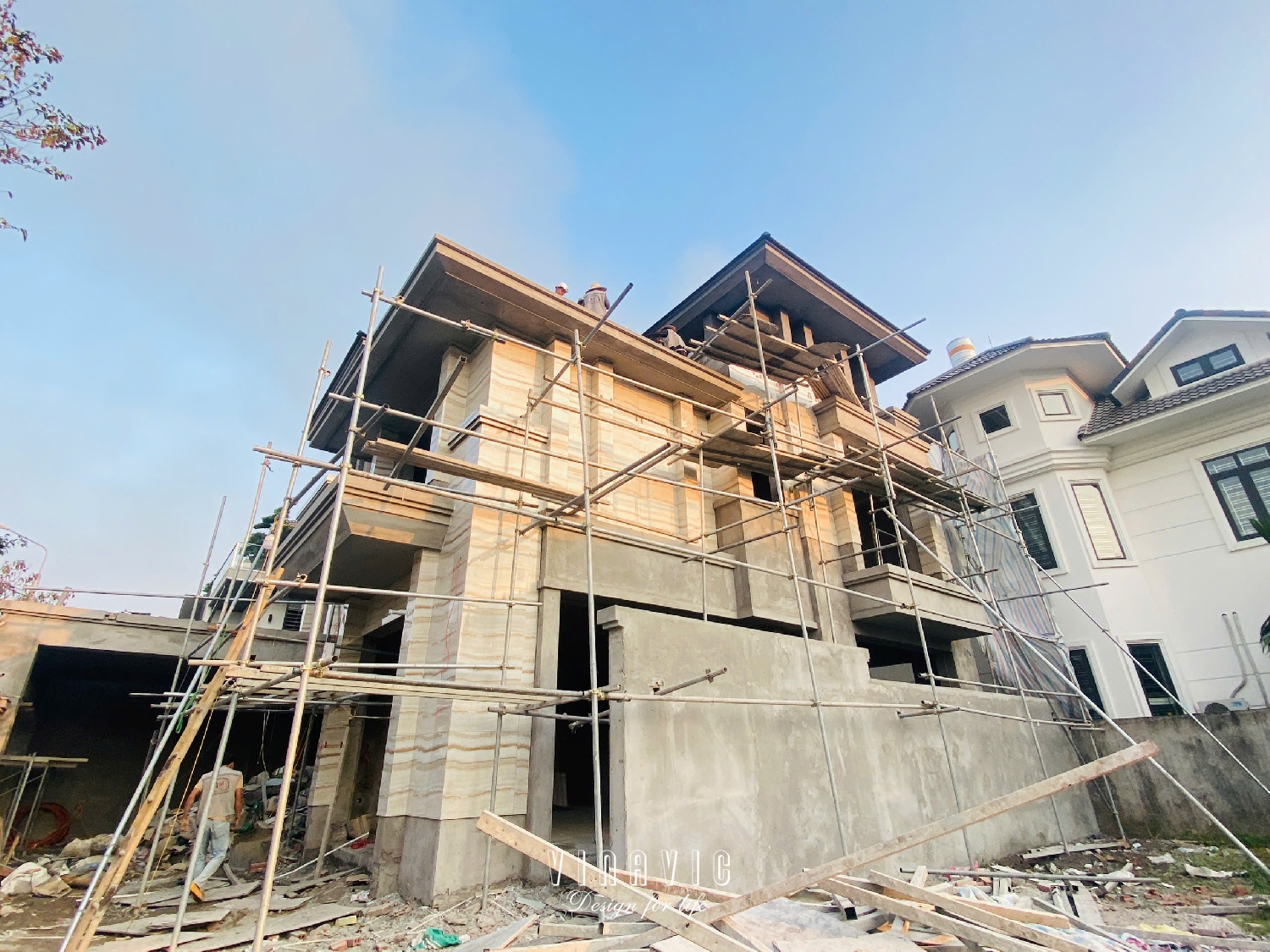 Thi công biệt thự 3 tầng hiện đại 255m2 (CĐT:Mr Huy- Hưng Yên) TCBT2241