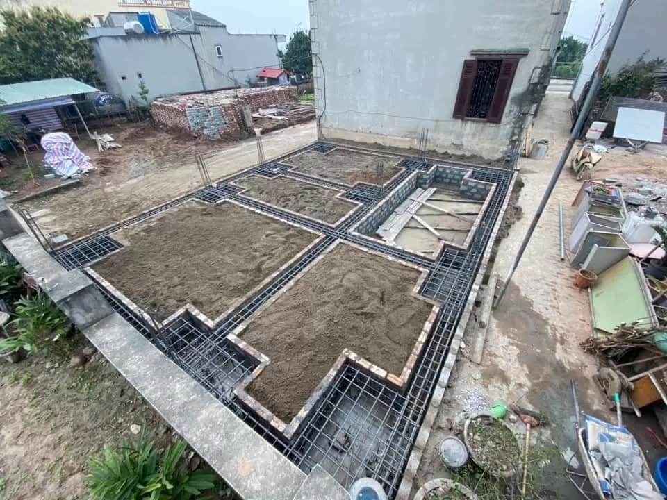 Cốp pha móng bằng gạch