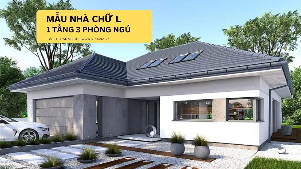 49 Mẫu nhà chữ l 1 tầng 3 phòng ngủ được ưu chuộng nhất