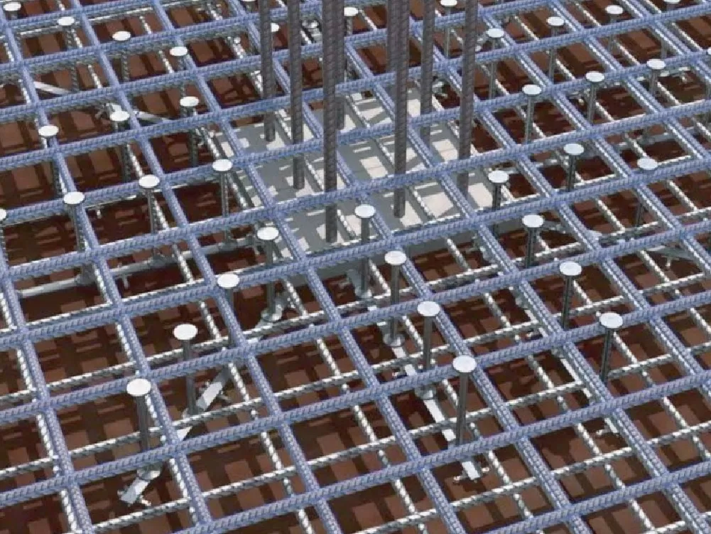 Thép lưới ở mũ cột là gia cường khả năng chịu lực cho khu vực này, đảm bảo sự ổn định và an toàn của kết cấu tổng thể