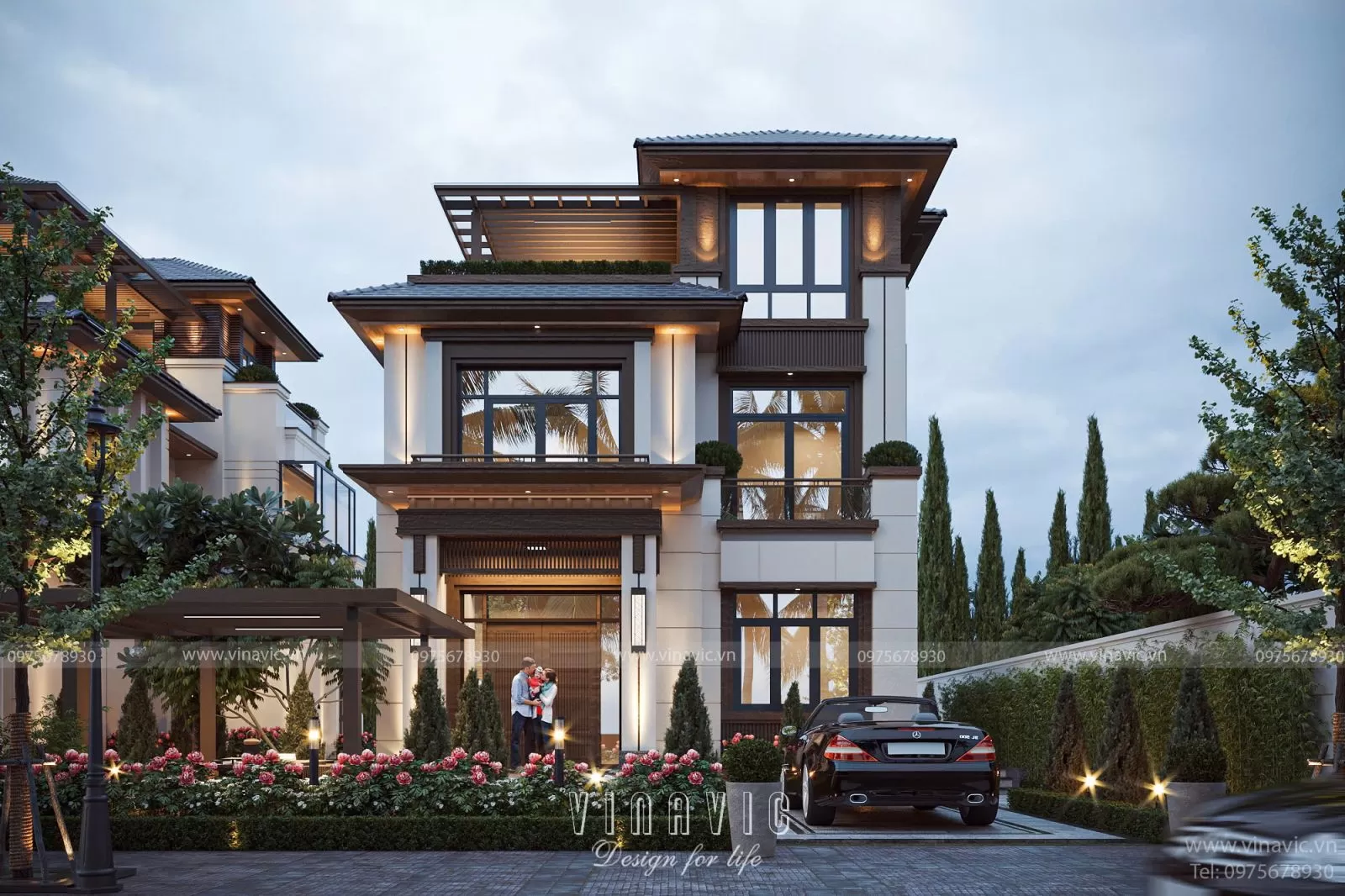 Biệt thự nhà vườn 2 tầng 100m2 Hiện Đại Đẳng Cấp BT2374