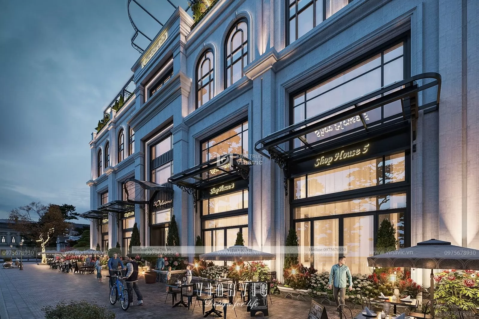 Công năng dự án tổ hợp thương mại 4 tầng 1 tum DATM2335