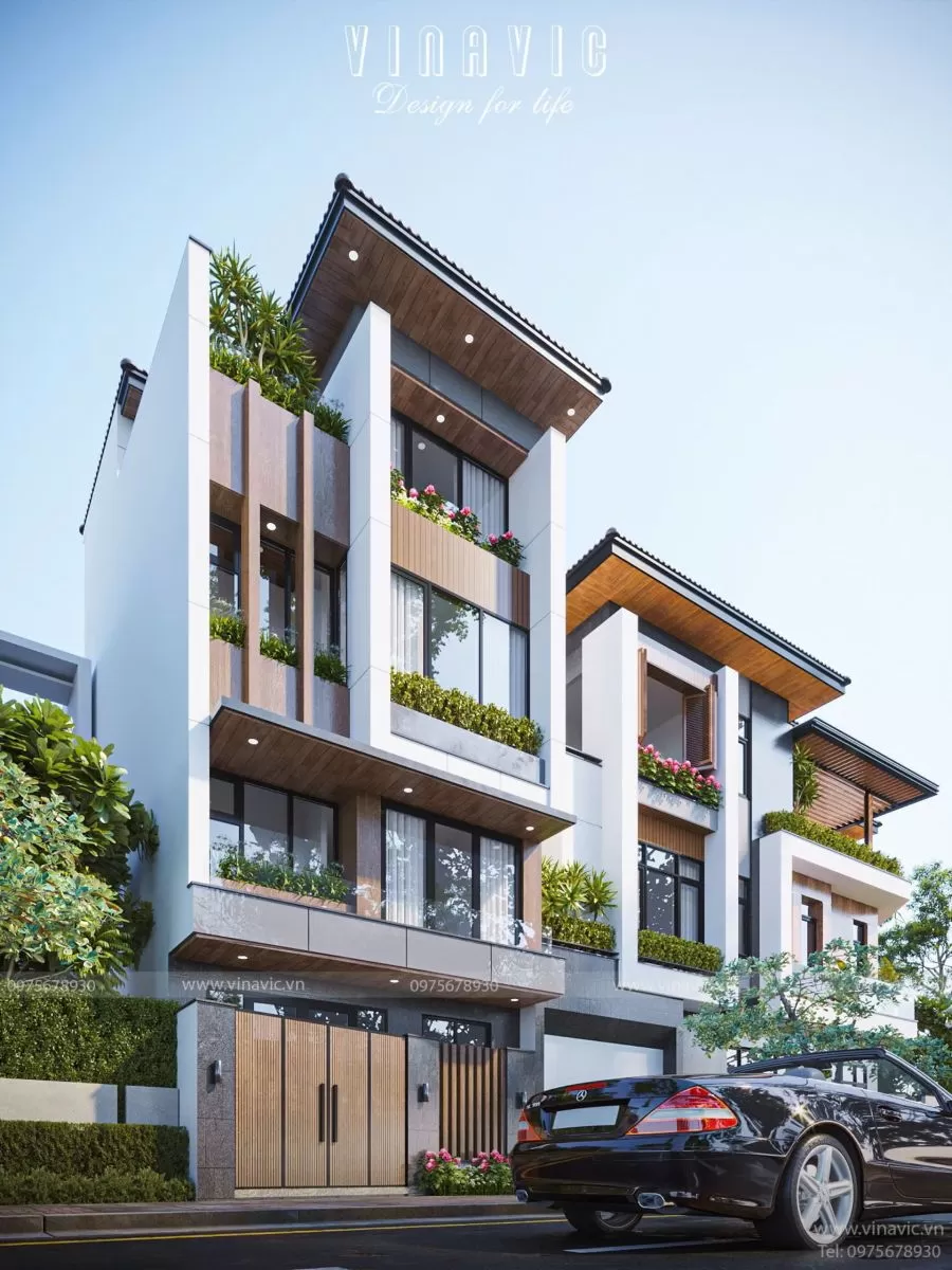 Mẫu thiết kế nhà 6x7.5m 3 tầng 1 tum hiện đại NP2350