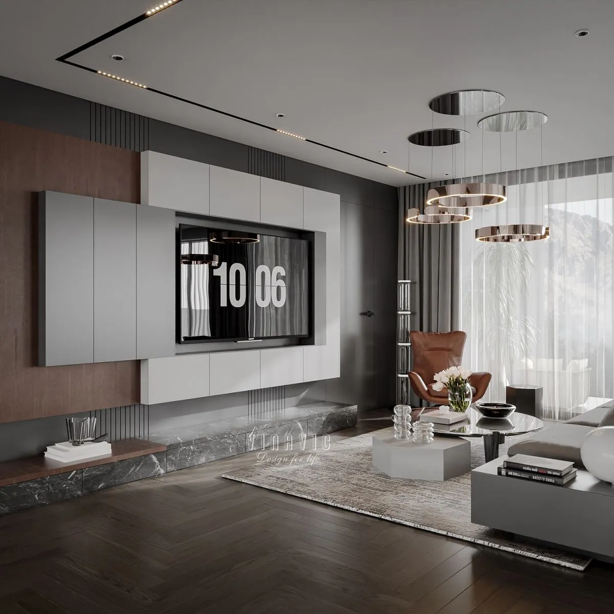 Thiết kế nội thất chung cư 80m² 3 phòng ngủ