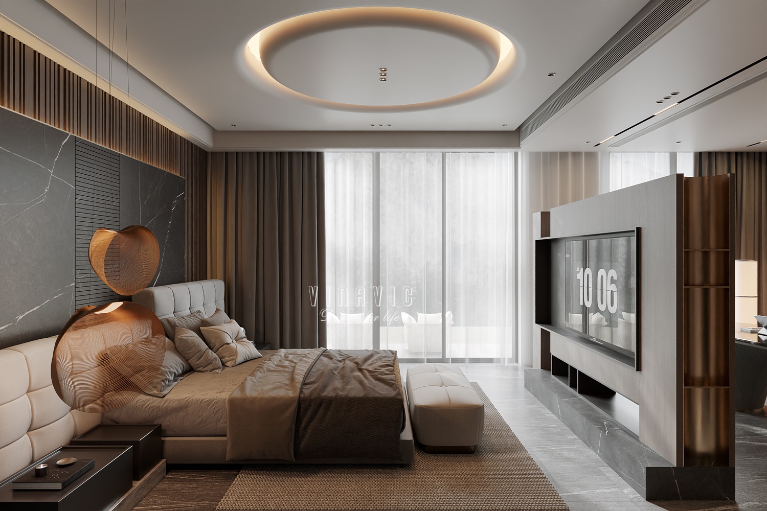 Phòng ngủ hiện đại tiện nghi