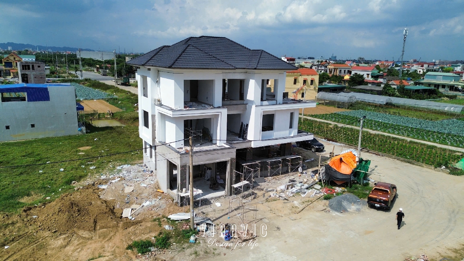 Thi công biệt thự 3 tầng hiện đại 12x15m (CĐT: Mr Tuyến - Ninh Bình) TCBT2247