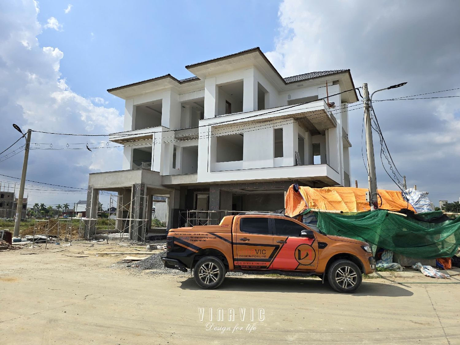 Thi công biệt thự 3 tầng hiện đại 12x15m (CĐT: Mr Tuyến - Ninh Bình) TCBT2247