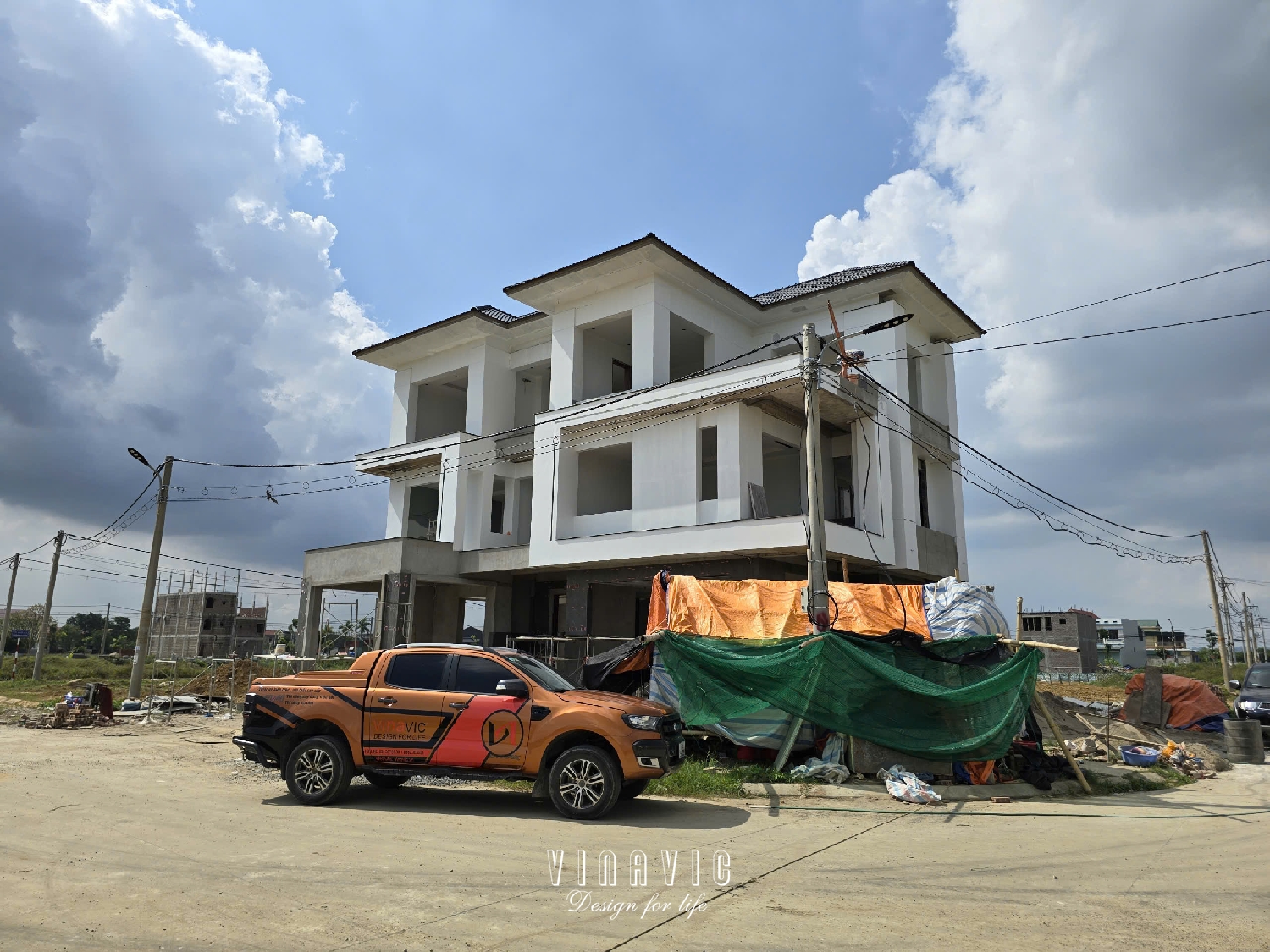 Thi công biệt thự 3 tầng hiện đại 12x15m (CĐT: Mr Tuyến - Ninh Bình) TCBT2247