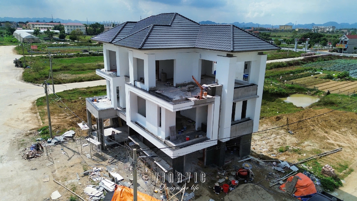 Thi công biệt thự 3 tầng hiện đại 12x15m (CĐT: Mr Tuyến - Ninh Bình) TCBT2247