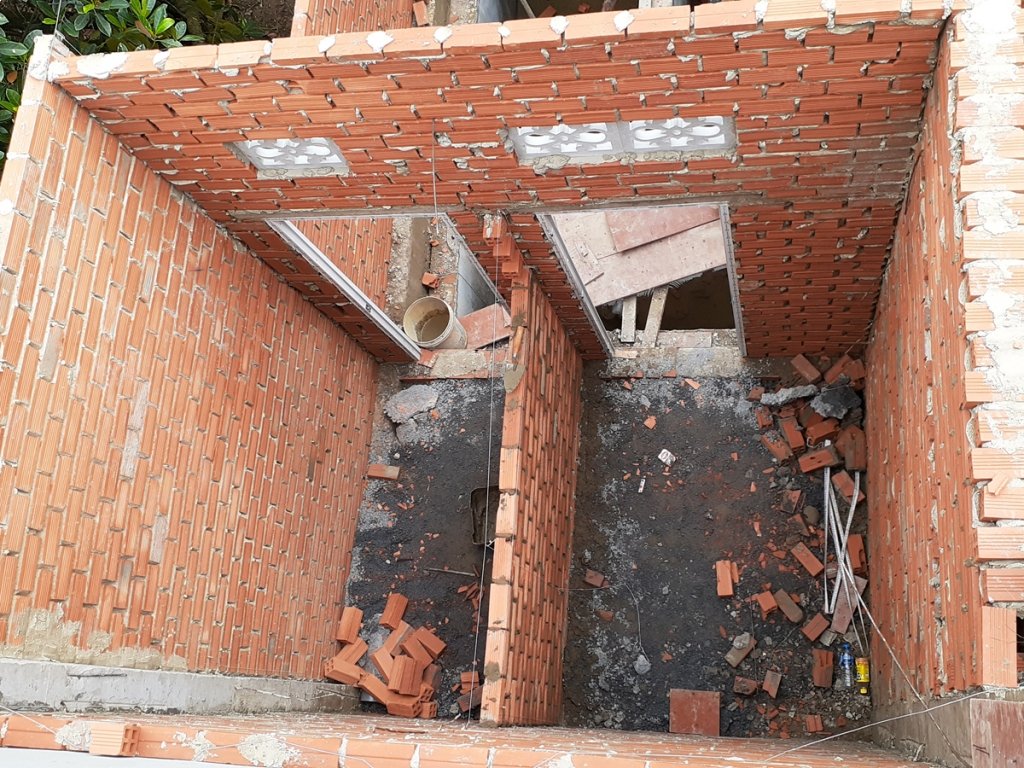 Thi công xây tường 100