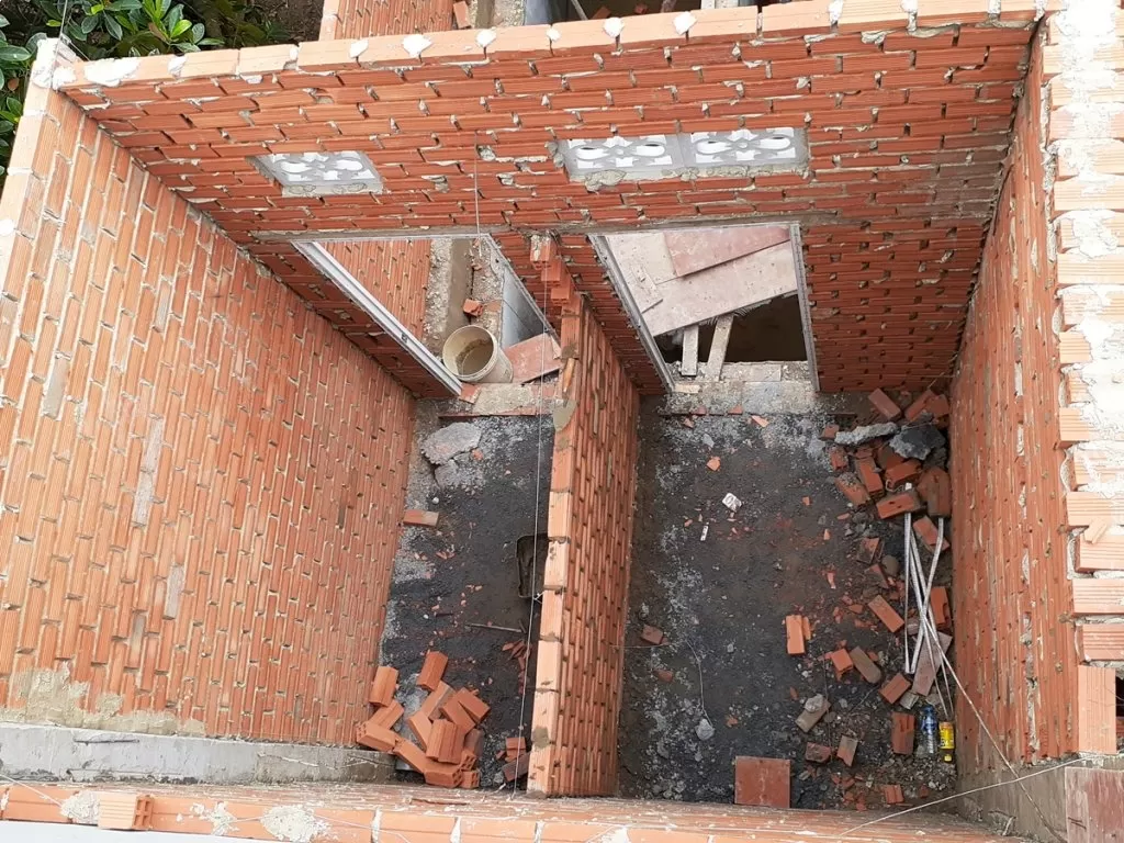 Thi công xây tường 100