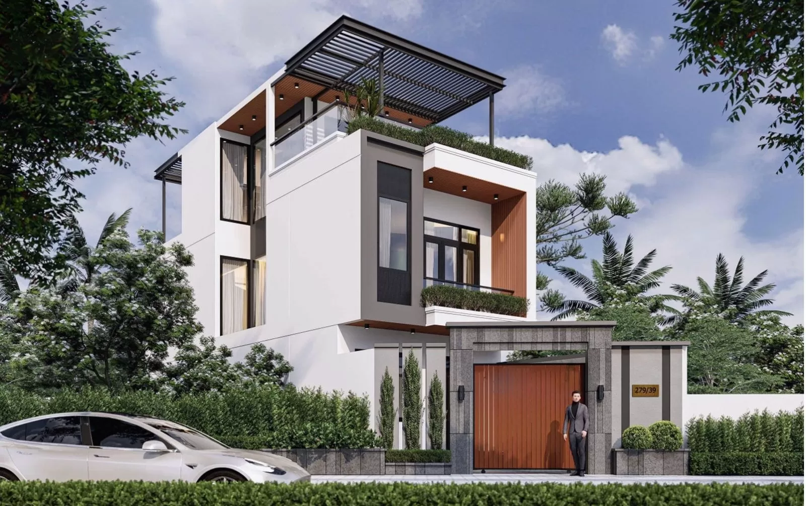 Ý tưởng thiết kế tầng tum với bố trí công năng tiện nghi