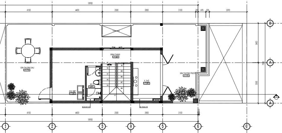 Tầng tum nhà phố mặt tiền 7m