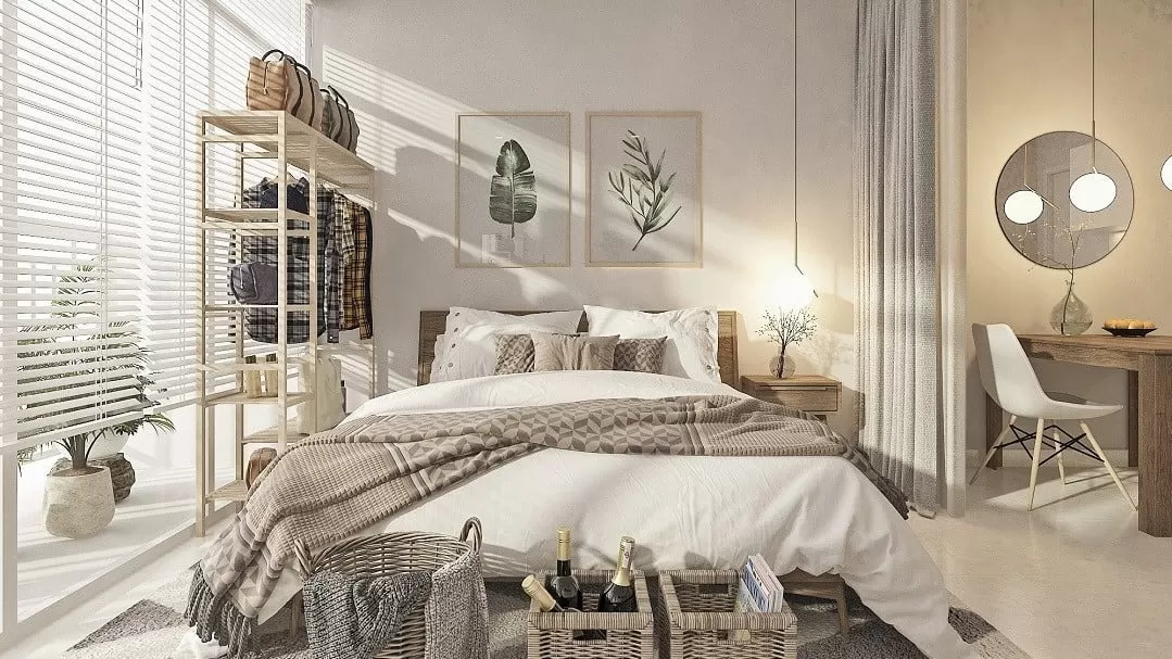 Phòng ngủ với thiết kế nội thất Bắc Âu đẹp, tinh tế