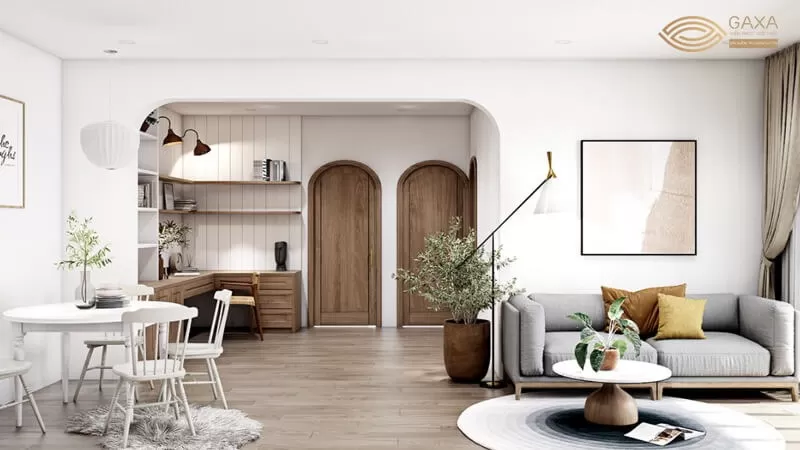 Nội thất phòng khách theo thiết kế Scandinavian