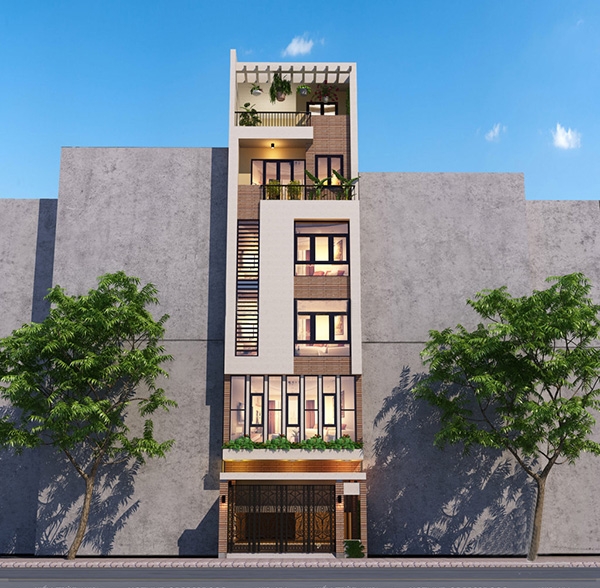 nhà 6 tầng có thang máy